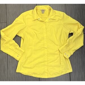 Duluth Trading Women’s Coolplus Long Sleeve Snap Button Shirt Size Medium Yellow